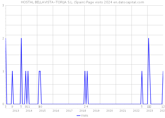 HOSTAL BELLAVISTA-TORIJA S.L. (Spain) Page visits 2024 