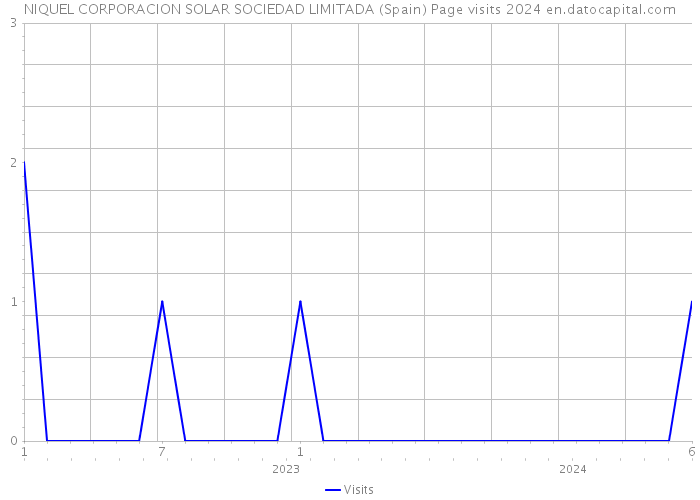 NIQUEL CORPORACION SOLAR SOCIEDAD LIMITADA (Spain) Page visits 2024 