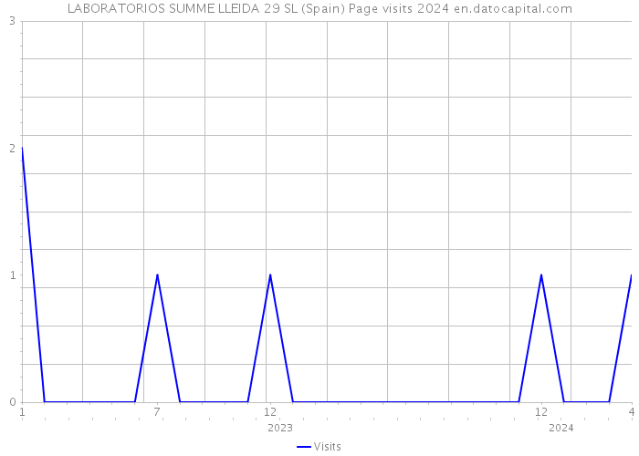 LABORATORIOS SUMME LLEIDA 29 SL (Spain) Page visits 2024 