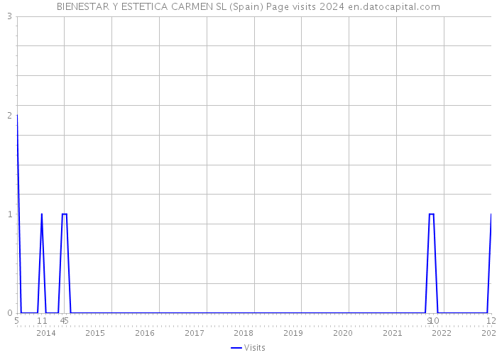 BIENESTAR Y ESTETICA CARMEN SL (Spain) Page visits 2024 