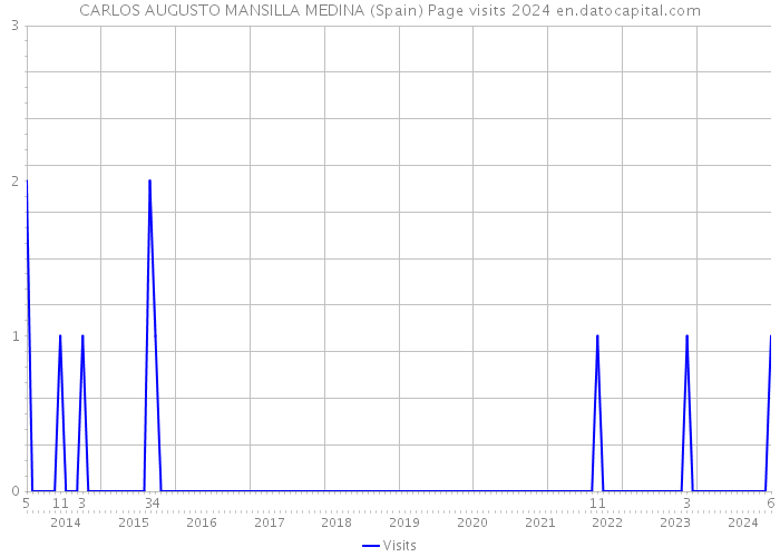 CARLOS AUGUSTO MANSILLA MEDINA (Spain) Page visits 2024 