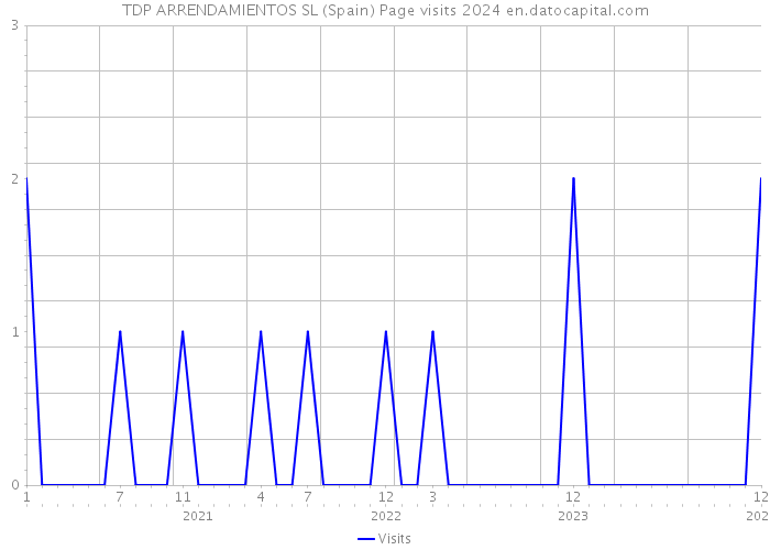 TDP ARRENDAMIENTOS SL (Spain) Page visits 2024 