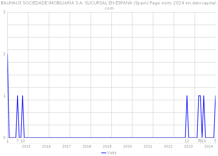 BAUHAUS SOCIEDADE IMOBILIARIA S.A. SUCURSAL EN ESPANA (Spain) Page visits 2024 