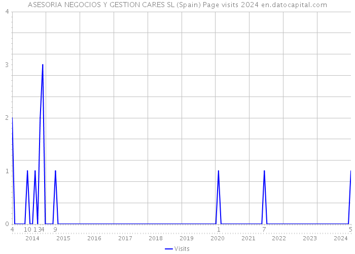 ASESORIA NEGOCIOS Y GESTION CARES SL (Spain) Page visits 2024 