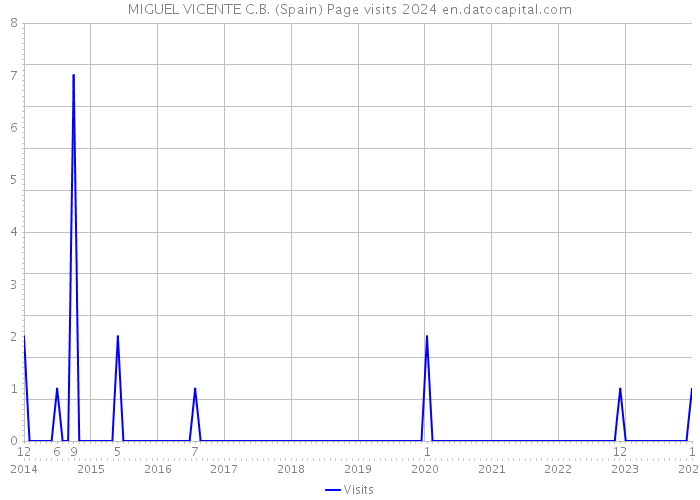 MIGUEL VICENTE C.B. (Spain) Page visits 2024 