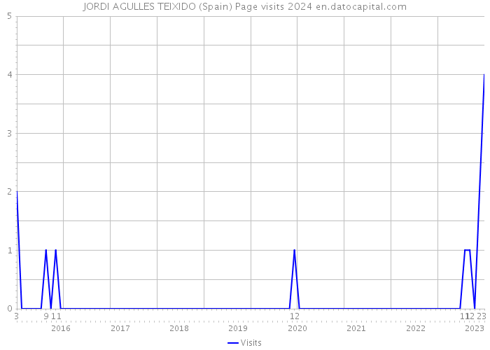 JORDI AGULLES TEIXIDO (Spain) Page visits 2024 