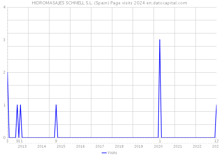 HIDROMASAJES SCHNELL S.L. (Spain) Page visits 2024 