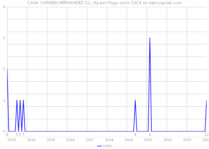 CASA CARMEN HERNANDEZ S.L. (Spain) Page visits 2024 
