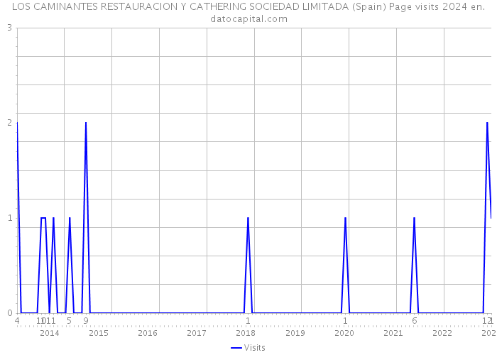 LOS CAMINANTES RESTAURACION Y CATHERING SOCIEDAD LIMITADA (Spain) Page visits 2024 