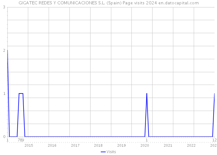 GIGATEC REDES Y COMUNICACIONES S.L. (Spain) Page visits 2024 