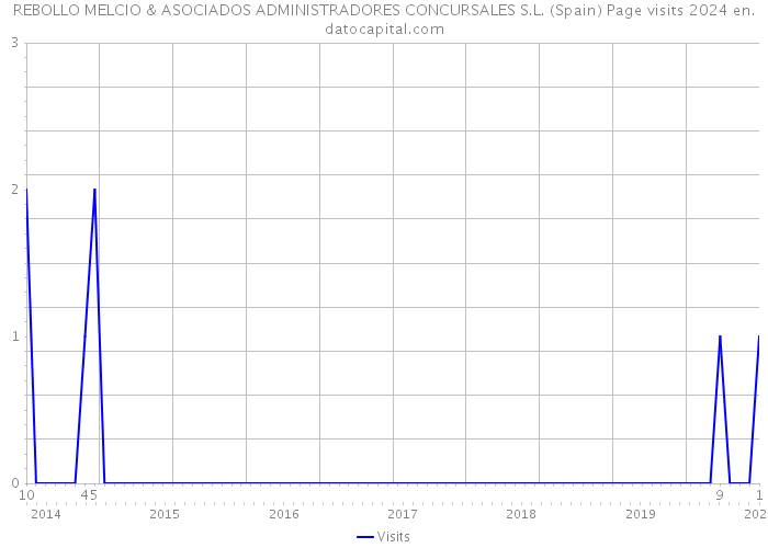 REBOLLO MELCIO & ASOCIADOS ADMINISTRADORES CONCURSALES S.L. (Spain) Page visits 2024 