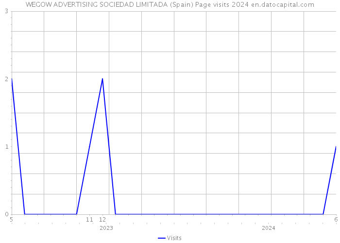 WEGOW ADVERTISING SOCIEDAD LIMITADA (Spain) Page visits 2024 