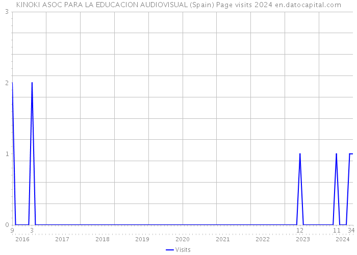 KINOKI ASOC PARA LA EDUCACION AUDIOVISUAL (Spain) Page visits 2024 