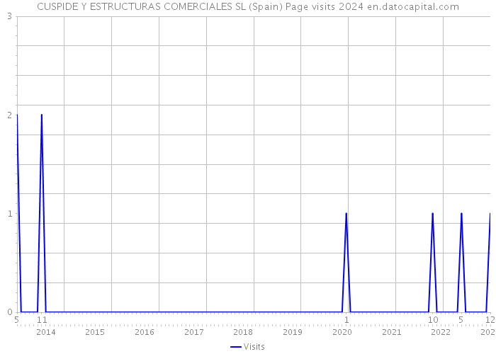 CUSPIDE Y ESTRUCTURAS COMERCIALES SL (Spain) Page visits 2024 