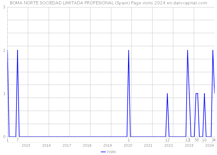 BOMA NORTE SOCIEDAD LIMITADA PROFESIONAL (Spain) Page visits 2024 