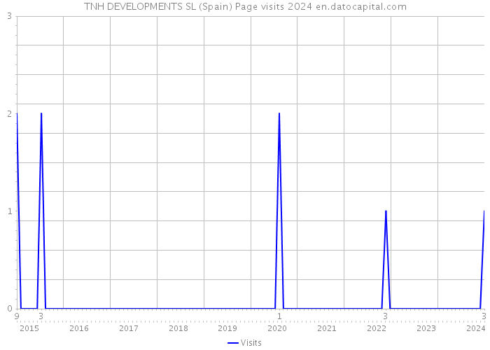 TNH DEVELOPMENTS SL (Spain) Page visits 2024 