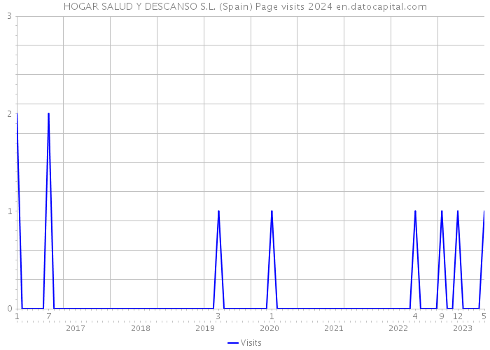 HOGAR SALUD Y DESCANSO S.L. (Spain) Page visits 2024 