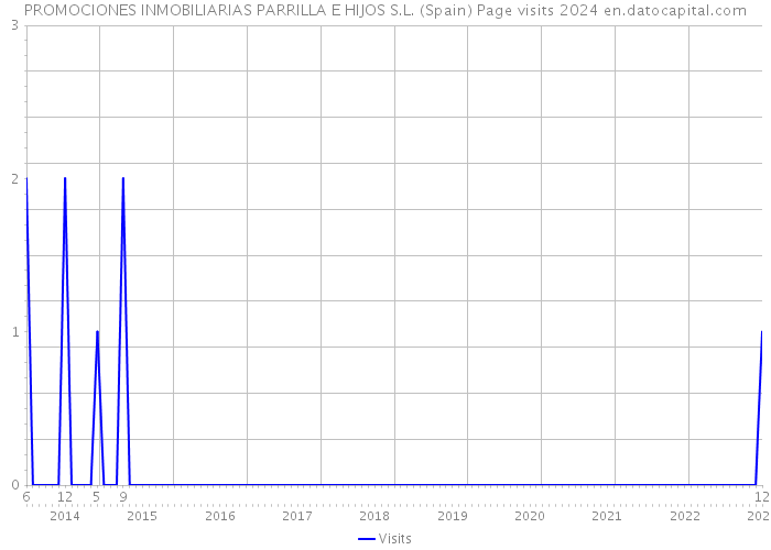 PROMOCIONES INMOBILIARIAS PARRILLA E HIJOS S.L. (Spain) Page visits 2024 