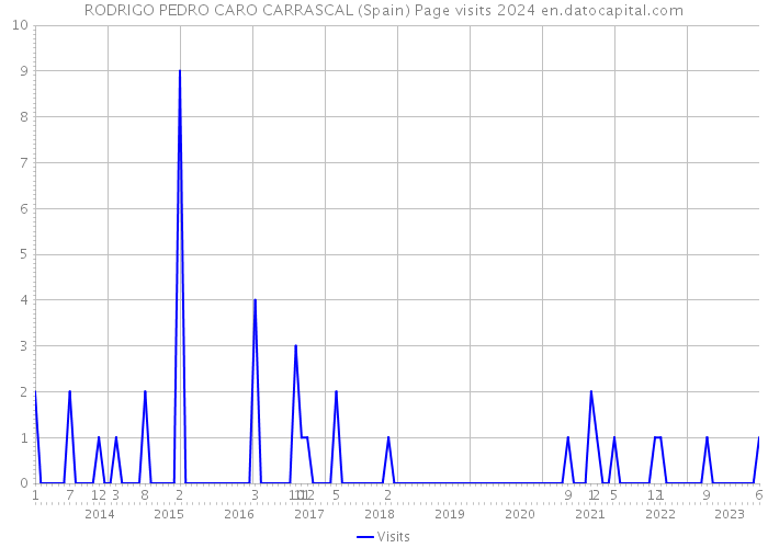 RODRIGO PEDRO CARO CARRASCAL (Spain) Page visits 2024 