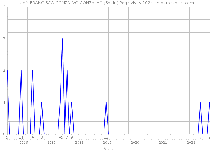 JUAN FRANCISCO GONZALVO GONZALVO (Spain) Page visits 2024 
