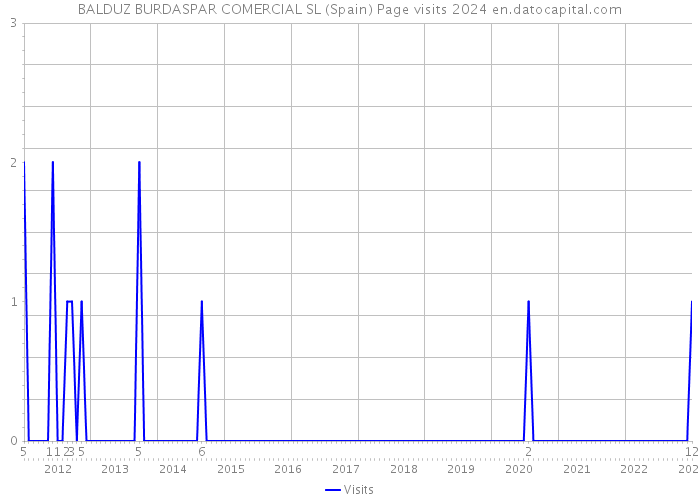 BALDUZ BURDASPAR COMERCIAL SL (Spain) Page visits 2024 