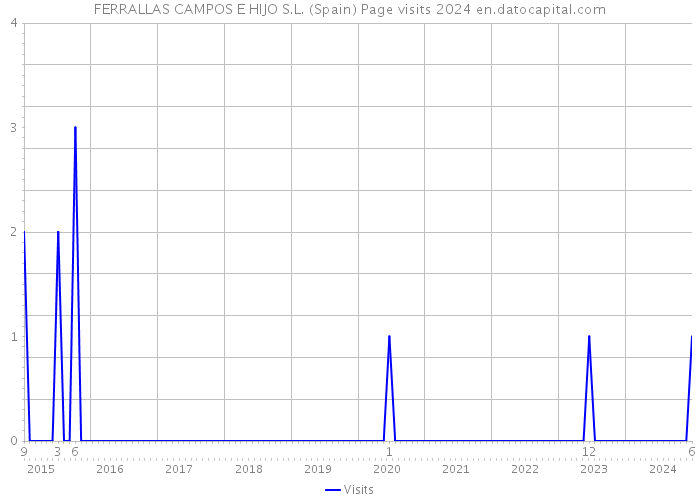 FERRALLAS CAMPOS E HIJO S.L. (Spain) Page visits 2024 