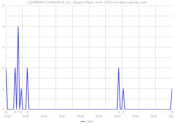 LIZARRAN CASANOVA S.L. (Spain) Page visits 2024 