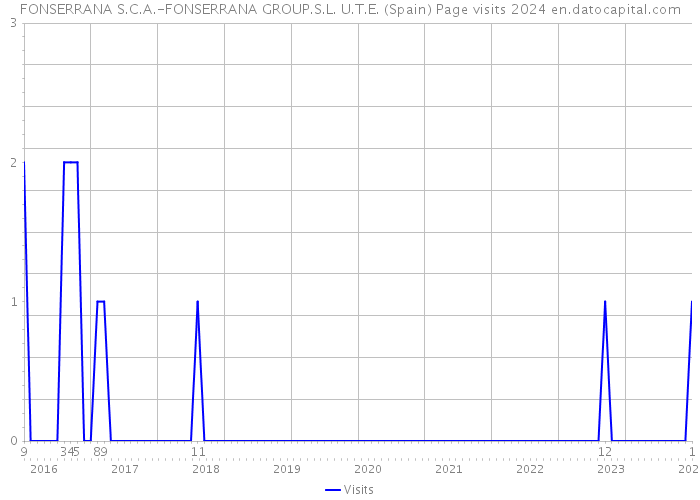 FONSERRANA S.C.A.-FONSERRANA GROUP.S.L. U.T.E. (Spain) Page visits 2024 