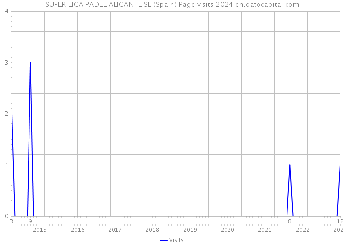 SUPER LIGA PADEL ALICANTE SL (Spain) Page visits 2024 