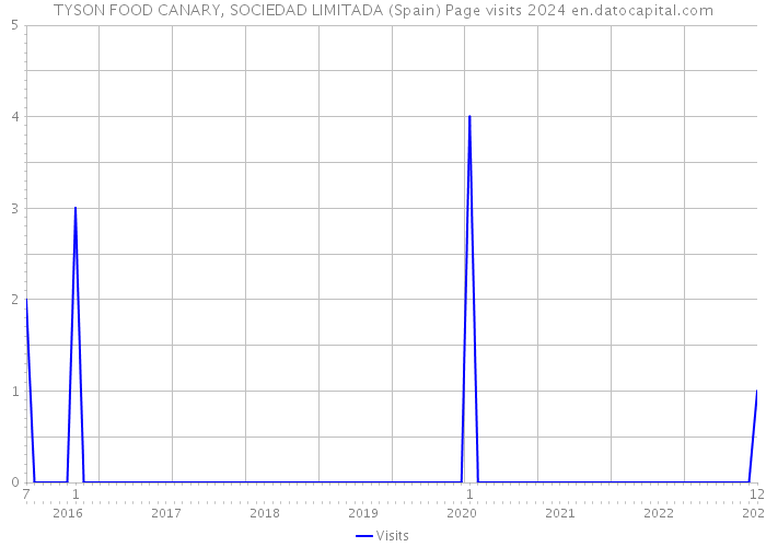 TYSON FOOD CANARY, SOCIEDAD LIMITADA (Spain) Page visits 2024 