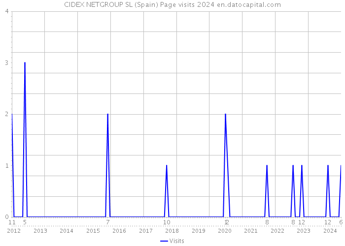 CIDEX NETGROUP SL (Spain) Page visits 2024 