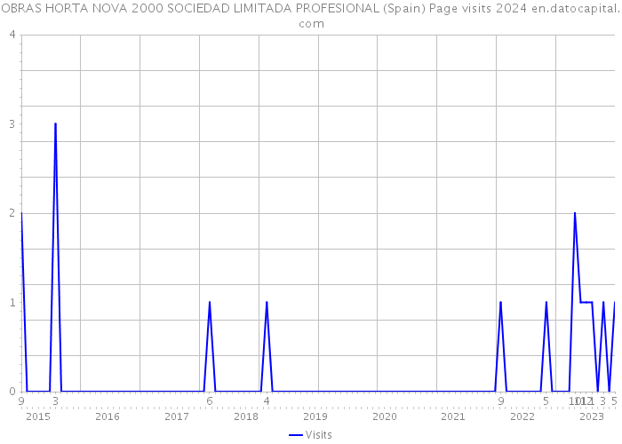 OBRAS HORTA NOVA 2000 SOCIEDAD LIMITADA PROFESIONAL (Spain) Page visits 2024 