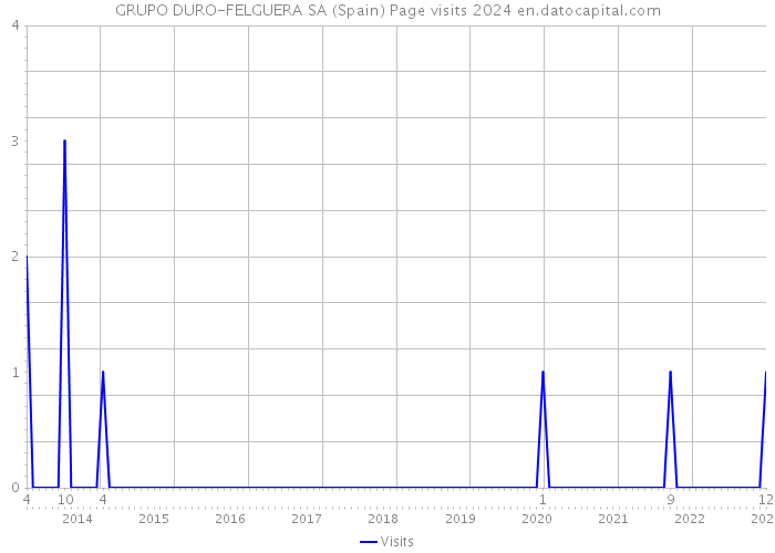 GRUPO DURO-FELGUERA SA (Spain) Page visits 2024 