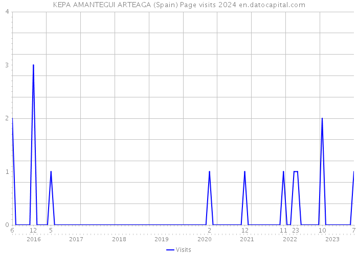 KEPA AMANTEGUI ARTEAGA (Spain) Page visits 2024 