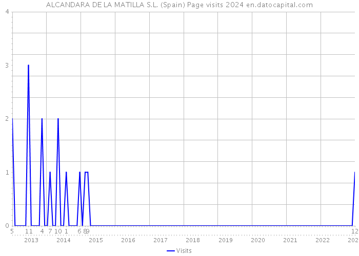 ALCANDARA DE LA MATILLA S.L. (Spain) Page visits 2024 