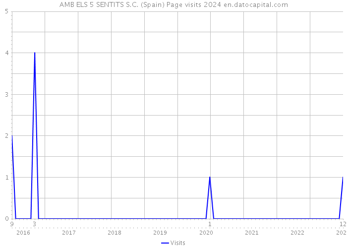 AMB ELS 5 SENTITS S.C. (Spain) Page visits 2024 