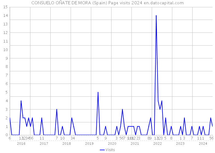 CONSUELO OÑATE DE MORA (Spain) Page visits 2024 