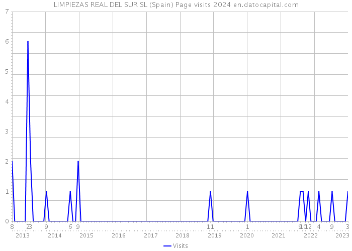 LIMPIEZAS REAL DEL SUR SL (Spain) Page visits 2024 