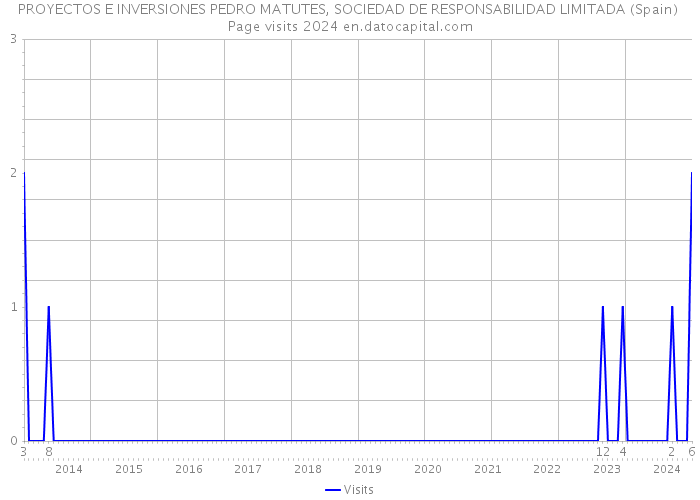 PROYECTOS E INVERSIONES PEDRO MATUTES, SOCIEDAD DE RESPONSABILIDAD LIMITADA (Spain) Page visits 2024 