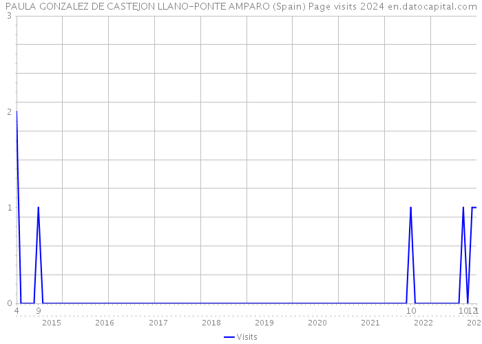 PAULA GONZALEZ DE CASTEJON LLANO-PONTE AMPARO (Spain) Page visits 2024 