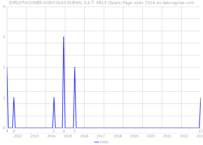 EXPLOTACIONES AGRICOLAS DURAN, S.A.T. 4813 (Spain) Page visits 2024 