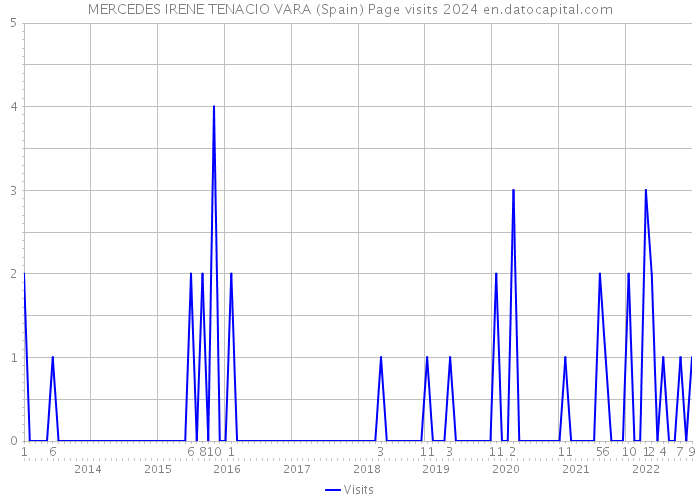 MERCEDES IRENE TENACIO VARA (Spain) Page visits 2024 
