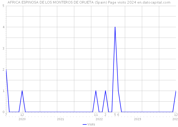 AFRICA ESPINOSA DE LOS MONTEROS DE ORUETA (Spain) Page visits 2024 