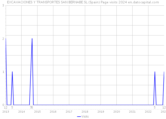 EXCAVACIONES Y TRANSPORTES SAN BERNABE SL (Spain) Page visits 2024 