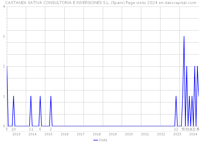 CASTANEA SATIVA CONSULTORIA E INVERSIONES S.L. (Spain) Page visits 2024 