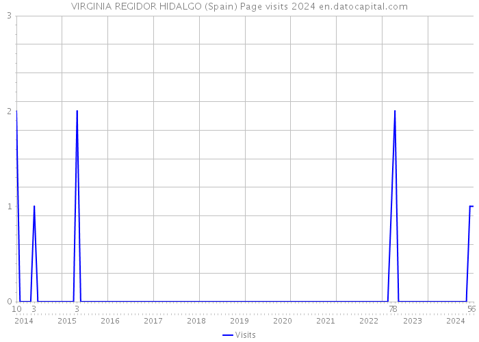VIRGINIA REGIDOR HIDALGO (Spain) Page visits 2024 