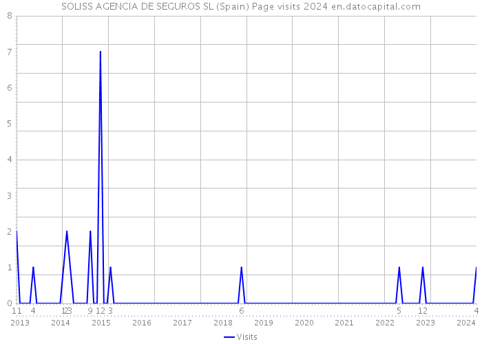SOLISS AGENCIA DE SEGUROS SL (Spain) Page visits 2024 