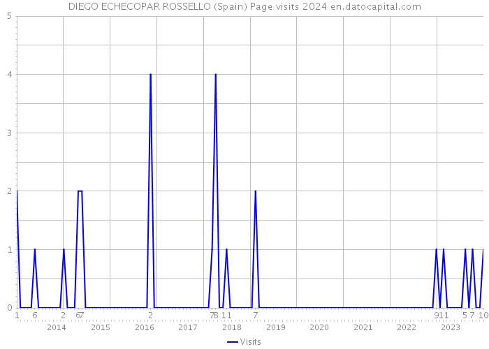 DIEGO ECHECOPAR ROSSELLO (Spain) Page visits 2024 
