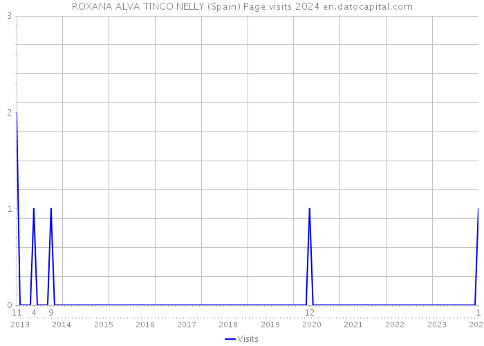 ROXANA ALVA TINCO NELLY (Spain) Page visits 2024 
