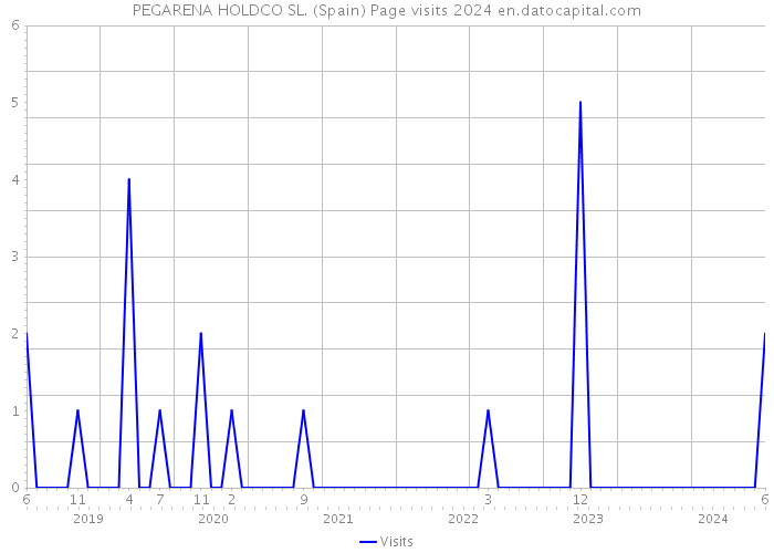 PEGARENA HOLDCO SL. (Spain) Page visits 2024 